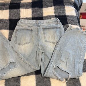 Light Blue Distressed Women's Jeans